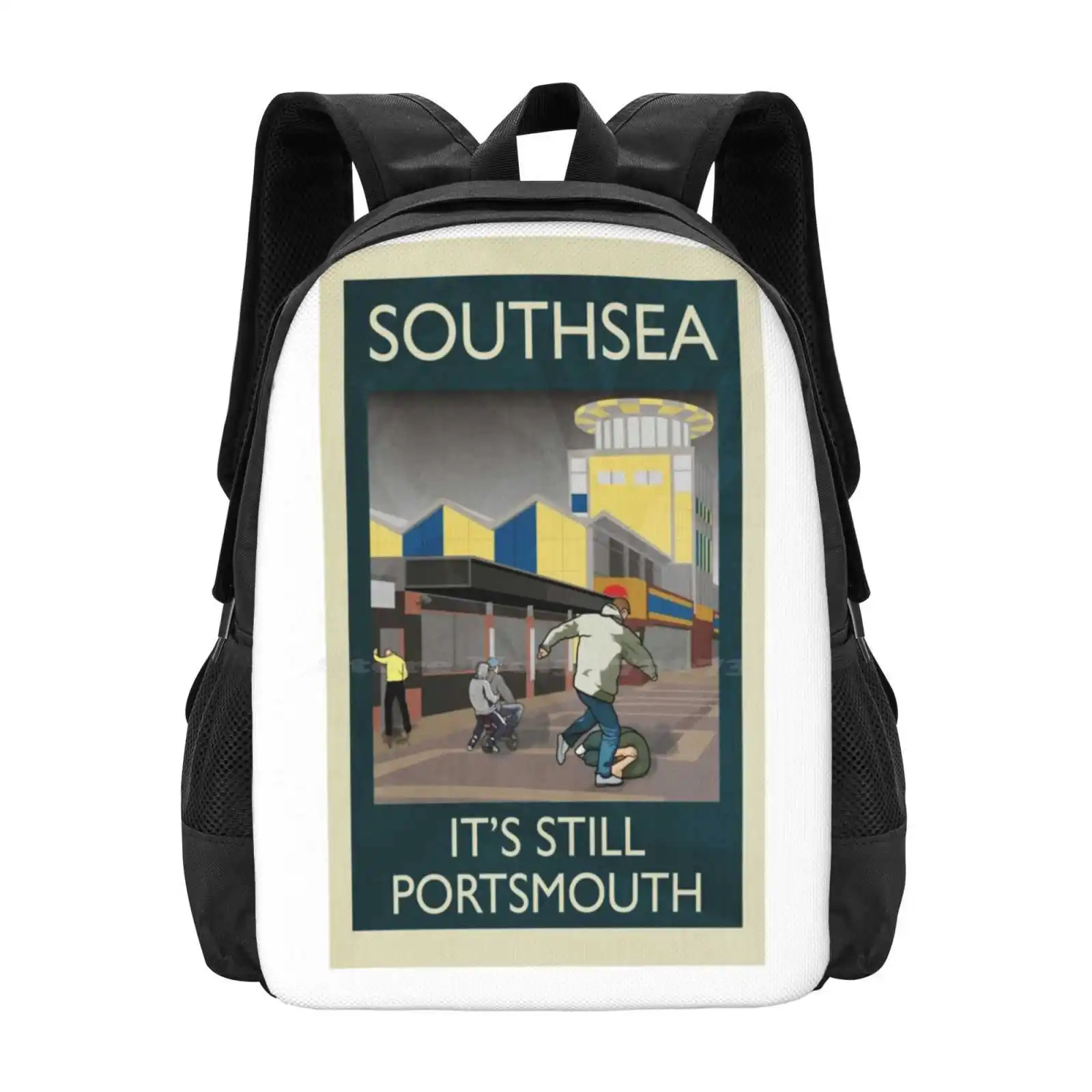 Southsea - It'S Still Portsmouth Hot Sale Backpack Fashion Bags Southsea Pompey Portsmouth Rubbish Seaside Retro Vintage Satire