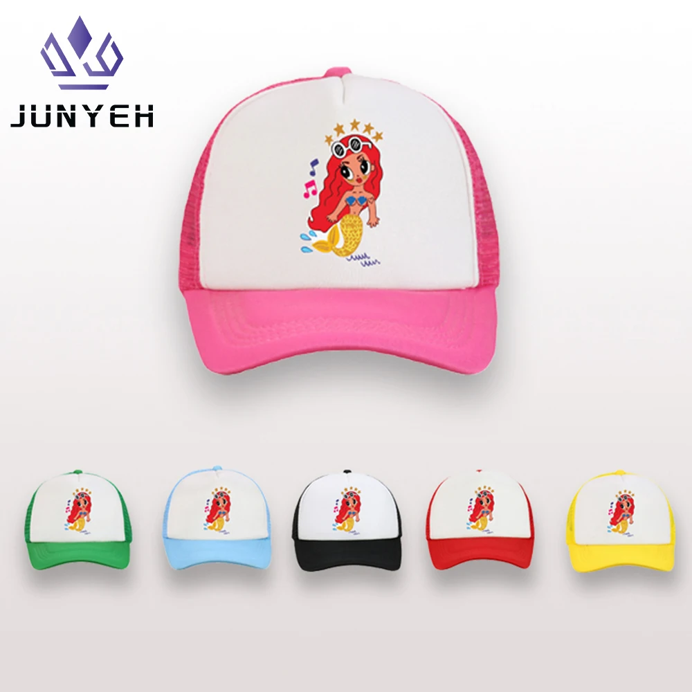 Mermaid Baseball Cap Trend Manana Sera Bonito Summer Sun Hat Boys Girls Outdoor Hip-hop Mesh Hats For Kids 3-8 Years