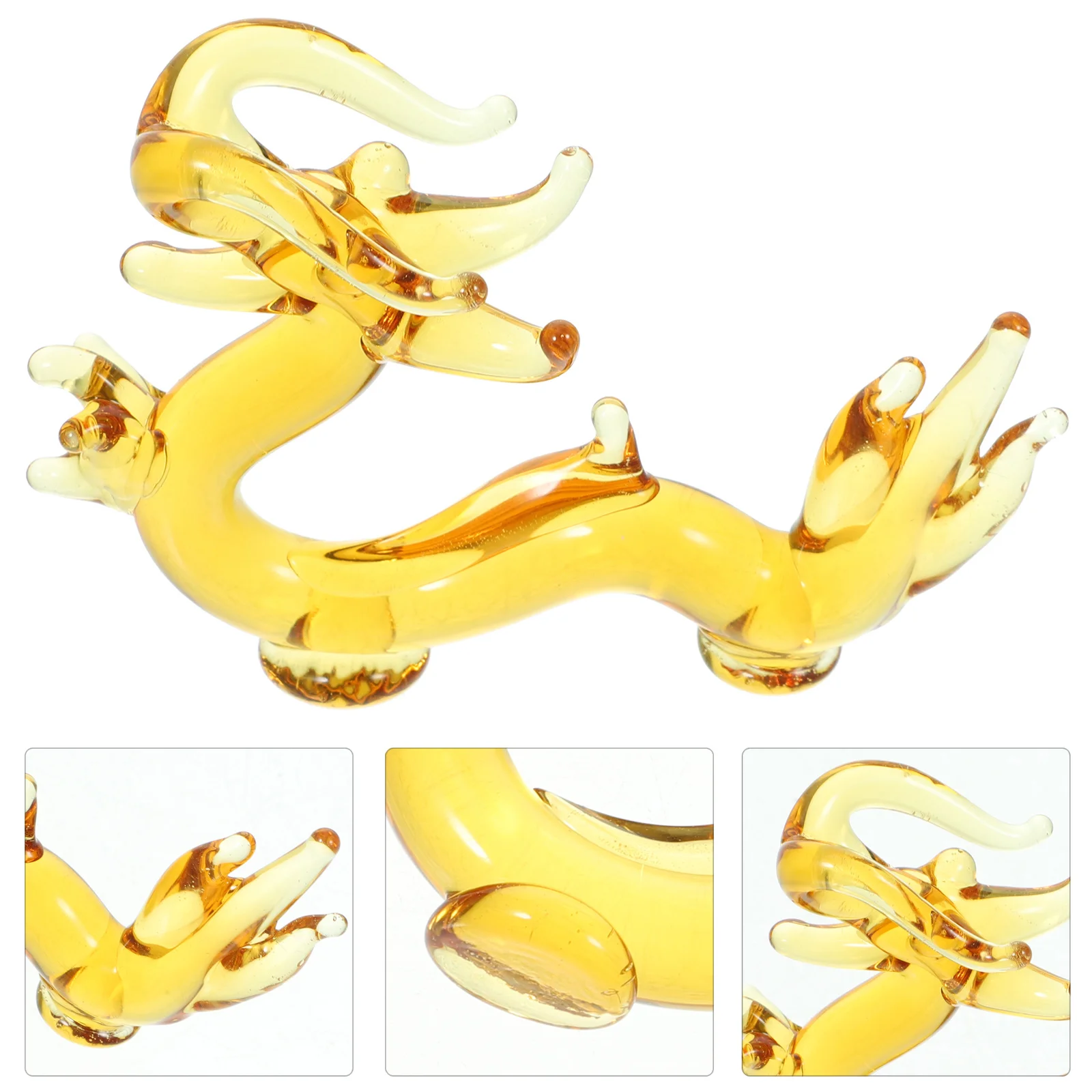 

Delicate Crystal Dragon Statue Creative Desktop Ornament Wealth Fortune Table Decor Office House Decoration Dragon Statue