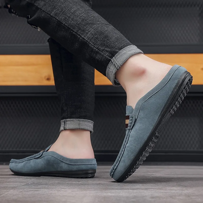 fashion mules half shoes for man slippers heren designer penny loafers men sapato social masculino