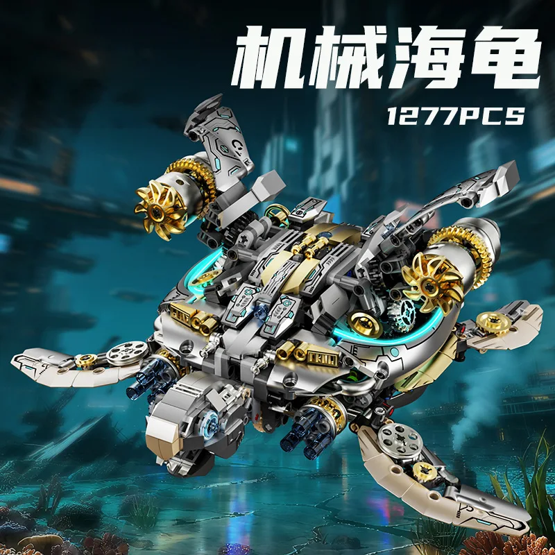 

MJ Machinery Double-Crowned Dragon Dinosaur Building Blocks Toy Flying Dragon Turtle Dolphin Assembly Bricks Toy for Boys Kids