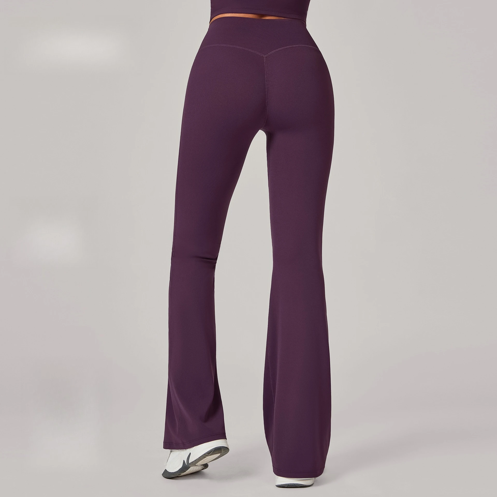 

High Waist Slim Yoga Flared Pants Women Solid Sexy Sports Bell Bottom Pants Female High Elastic Hip Liftting Gym Workout Pants