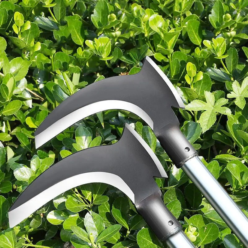 Mintiml® High Manganese Steel Double Scythe Gardening Weeding Grass Sickle Multif Farming Handheld Clearing Sickle Garden Tools