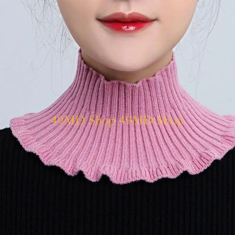 49MD Womens Half Top Collar Neck Dickey False Fake Turtleneck Neck Warmer Multi Color