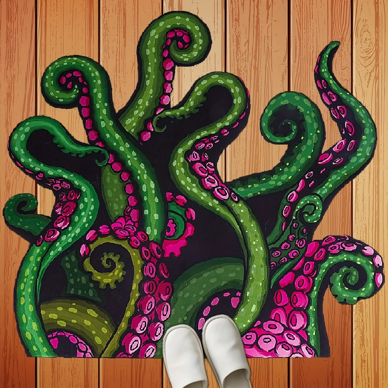 Tentacles Microfiber Octopus Carpet Non-slip Back Mat, Absorbent Bath Mat Tabletop RPG Player