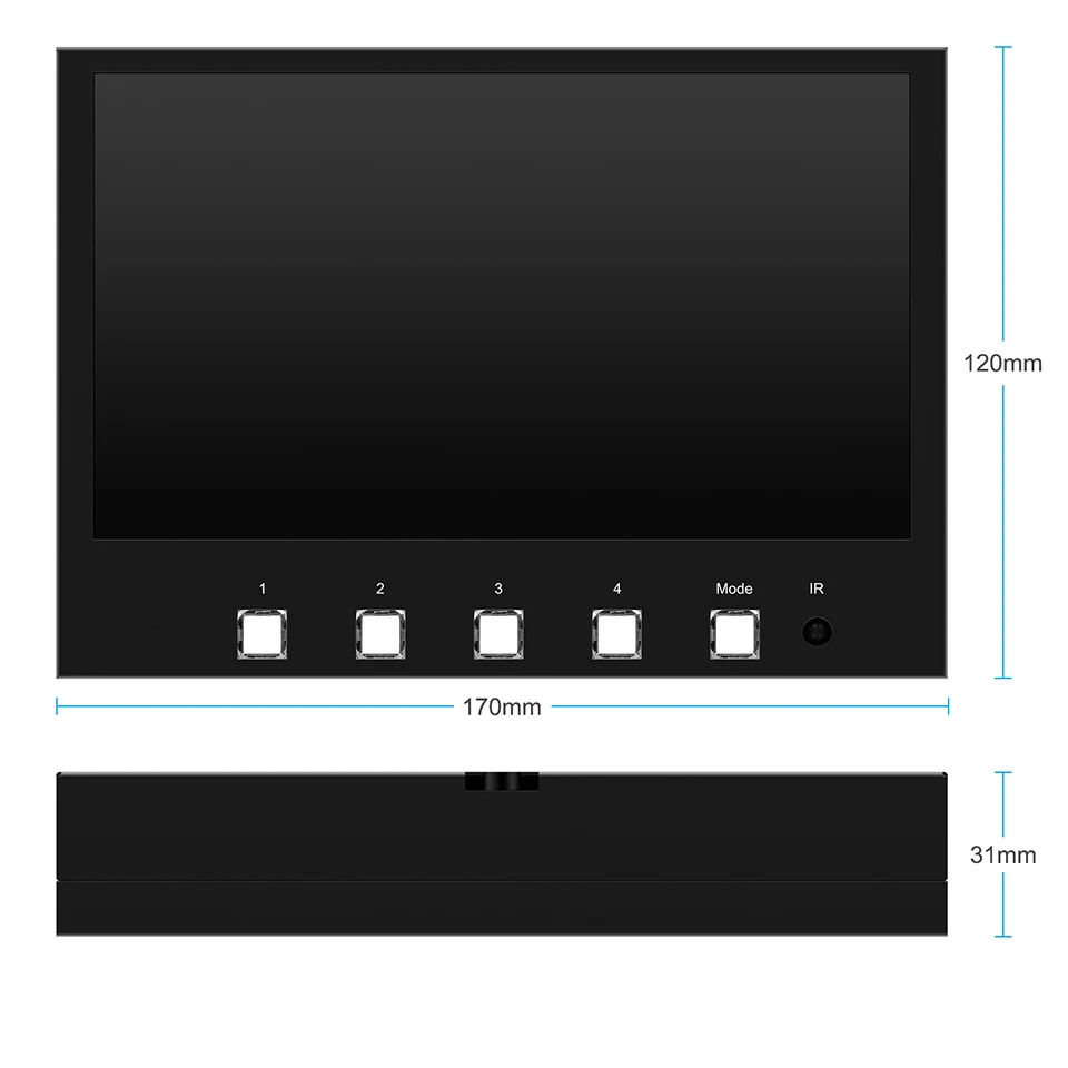 

Мультикамера с ЖК-дисплеем 7 дюймов, микшер со встроенным 4 входами HDMI, USB3.0, для прямой трансляции на Youtube