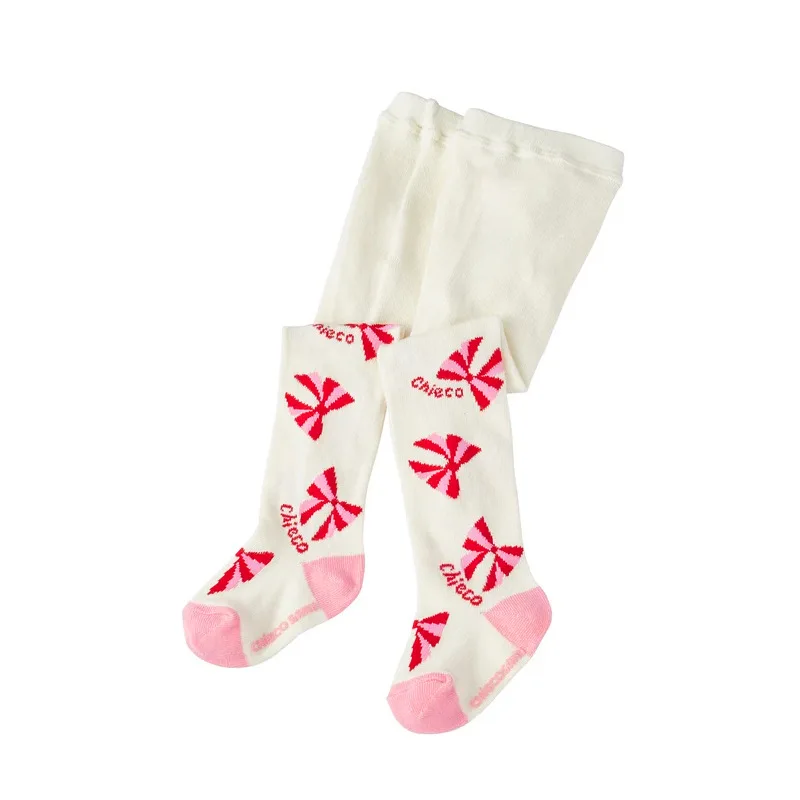 Girls Socks Spring and Autumn New Rich Rabbit Letter Bow Jacquard Pantyhose Stockings