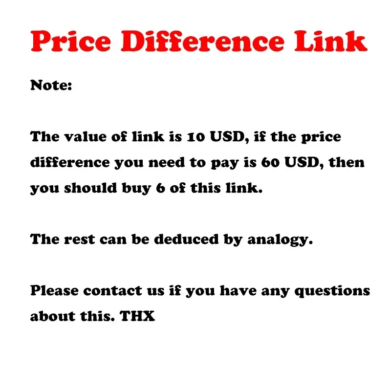 Difference Link, 10$ for 1 Order, for Integer Multiples of The Amount, Please Increase The Order Quantity