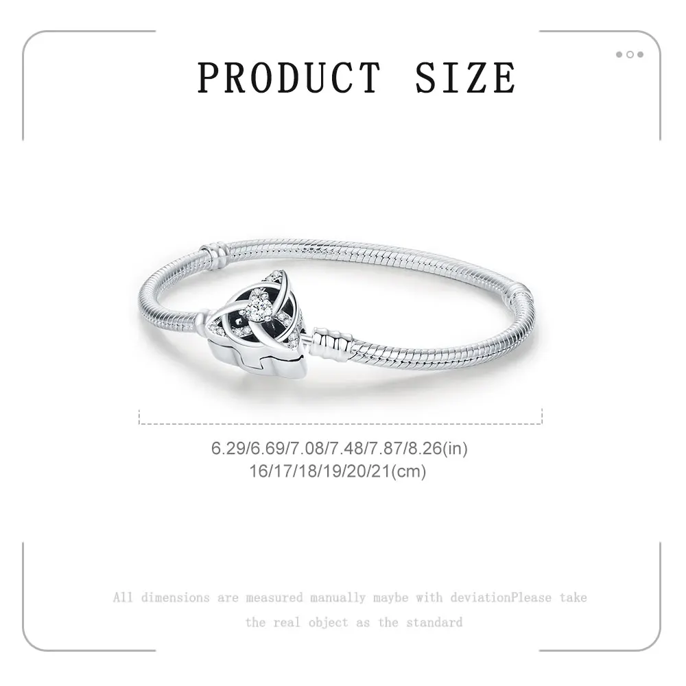 New Bracelet 925 Silver Kartek Triangle Bracelet For Original Charms Beads Jewelry Women DIY Jewelry Making Gift
