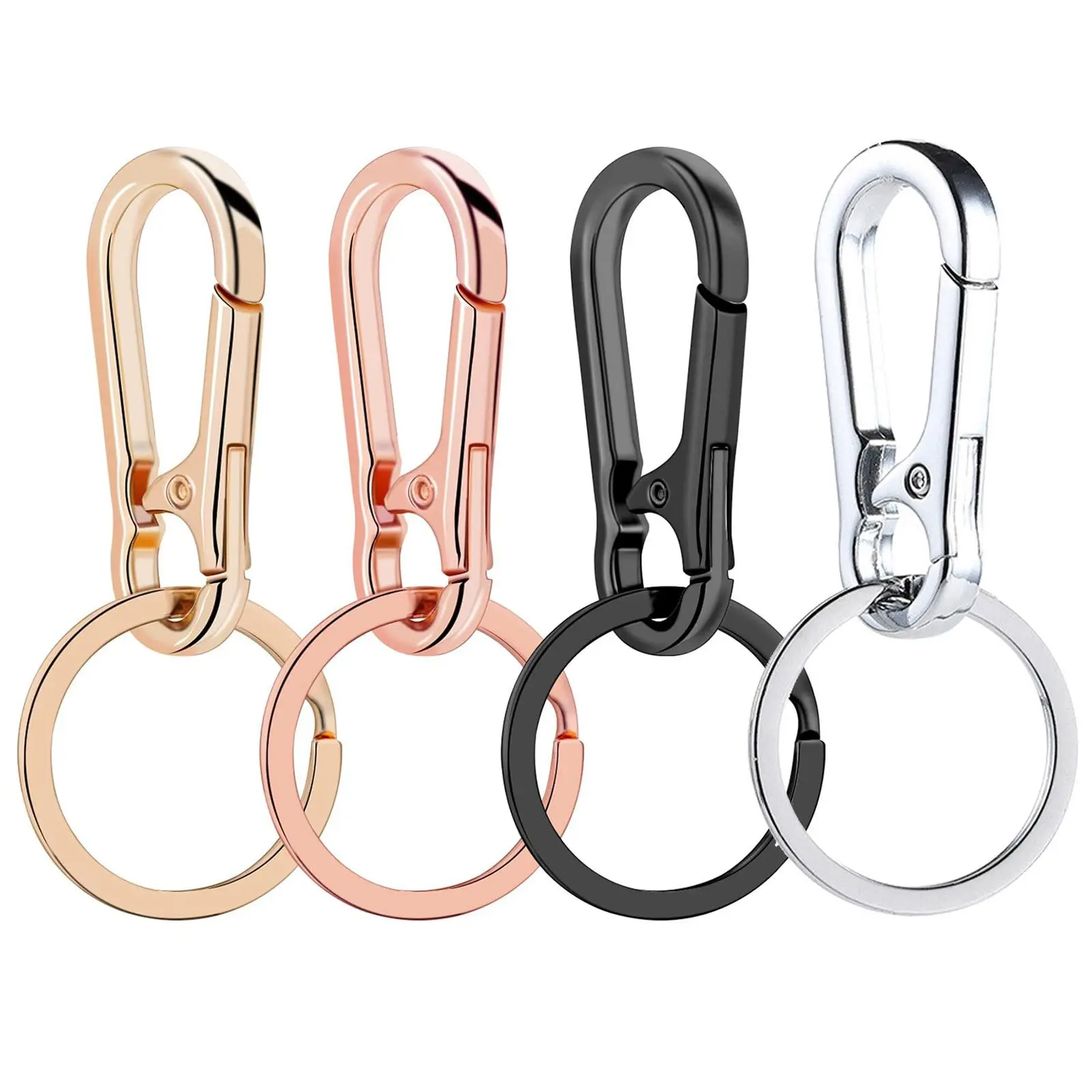 2-4PCS Carabiner Clip Keychain Metal Key Ring Key Holder Clips Hook Holder Organizer for Key Chain Making Lanyard Hooks