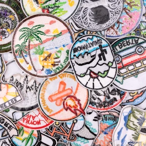 Stickflächen von Cartoon Scout zum Outdoor Camp -Kleidung Dekoration Jacke Jeans Reparaturtasche 10 Hauptverkäufe Blumenlis -Pfadfinder - №3