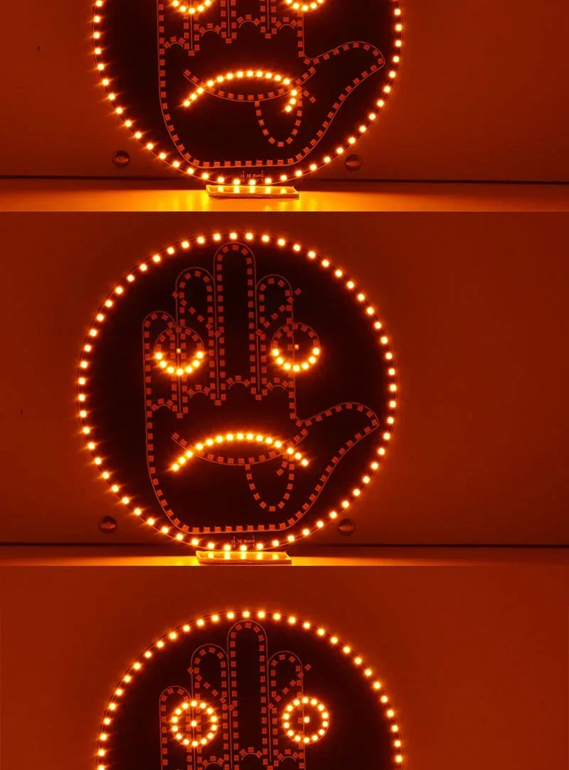Kreativer Spaß Drei Modelle Gestenlampe Auto Innen Heckscheibe LED Handgeste Zeichen Mittelfinger Zeichen Warnung Bremslicht – Detail 8