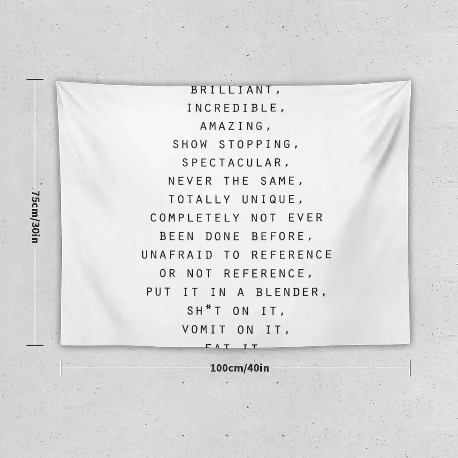 Talented, Brilliant, Incredible Quote Tapestry Home Decorating Bedroom Decor Home Decorations Art Mural Tapestry