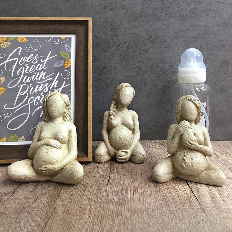 Горячая глина стиль трилогия беременности мини-фигурка домашний декор для спальни гостиной рабочий стол