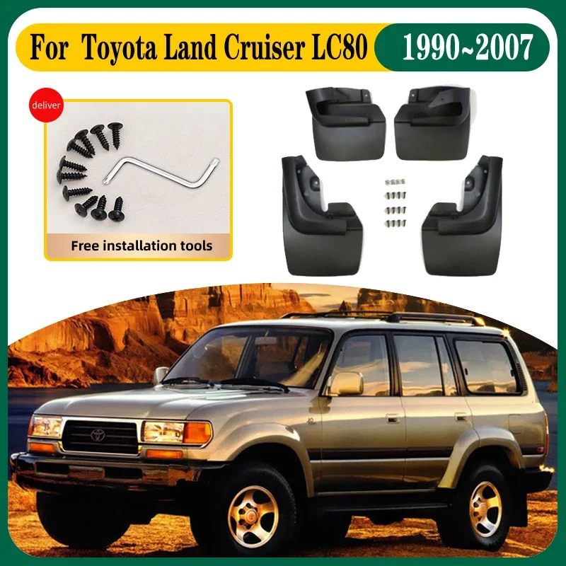 

Car Mud Flaps For Toyota Land Cruiser LC80 Accessories 80 1990~2007 Auto Mudguard Splash Guard Front Rear Fender Car Accessories