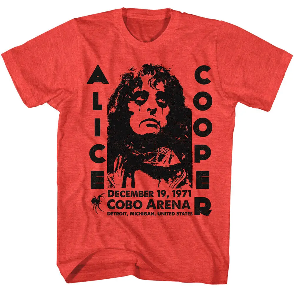 Alice Cooper Cobo Arena Concert Men's T Shirt Detroit Michigan Heavy Metal