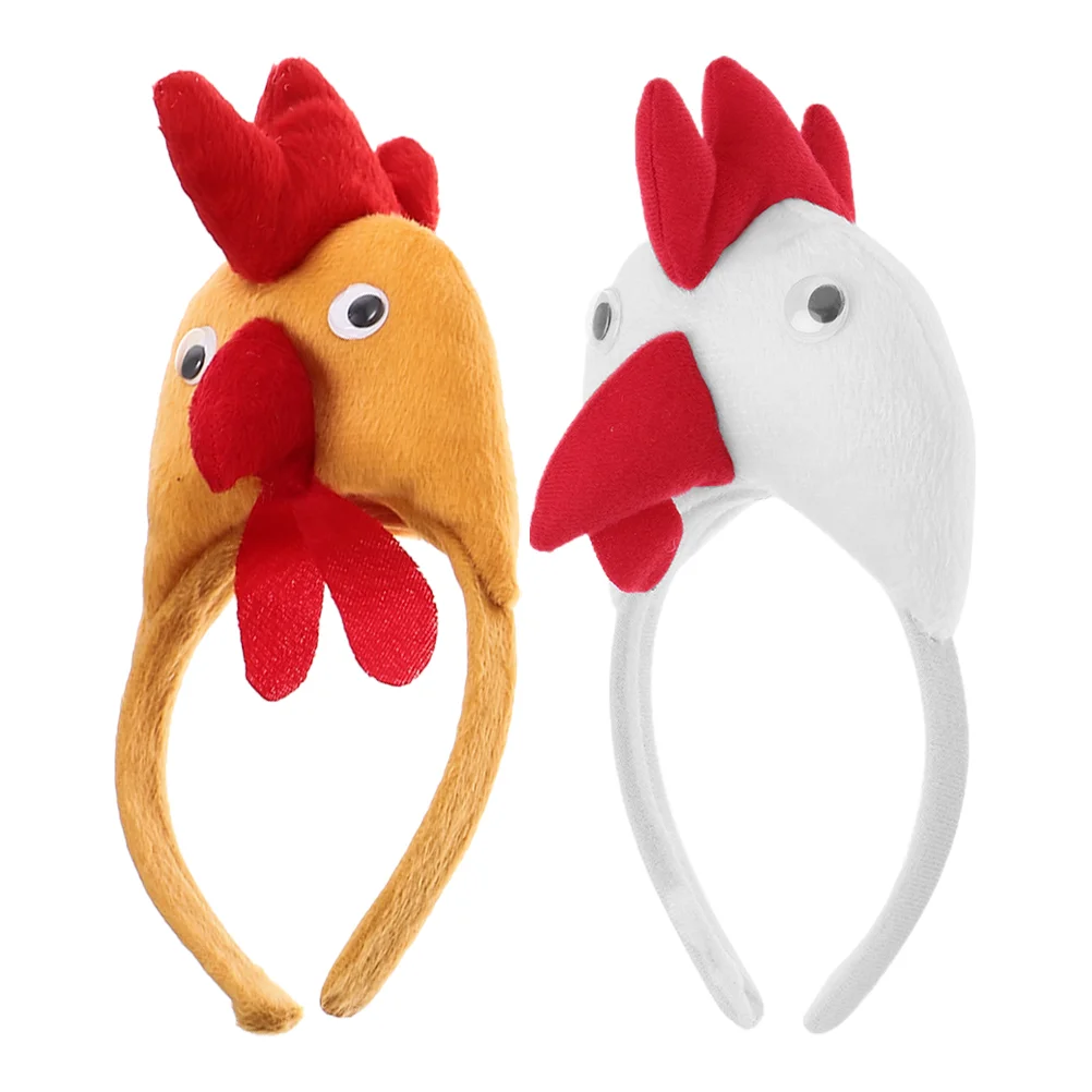 Animal Headbands for Adults Party Dress Halloween Hat Costume Rooster Decorations Chicken Supplies Miss