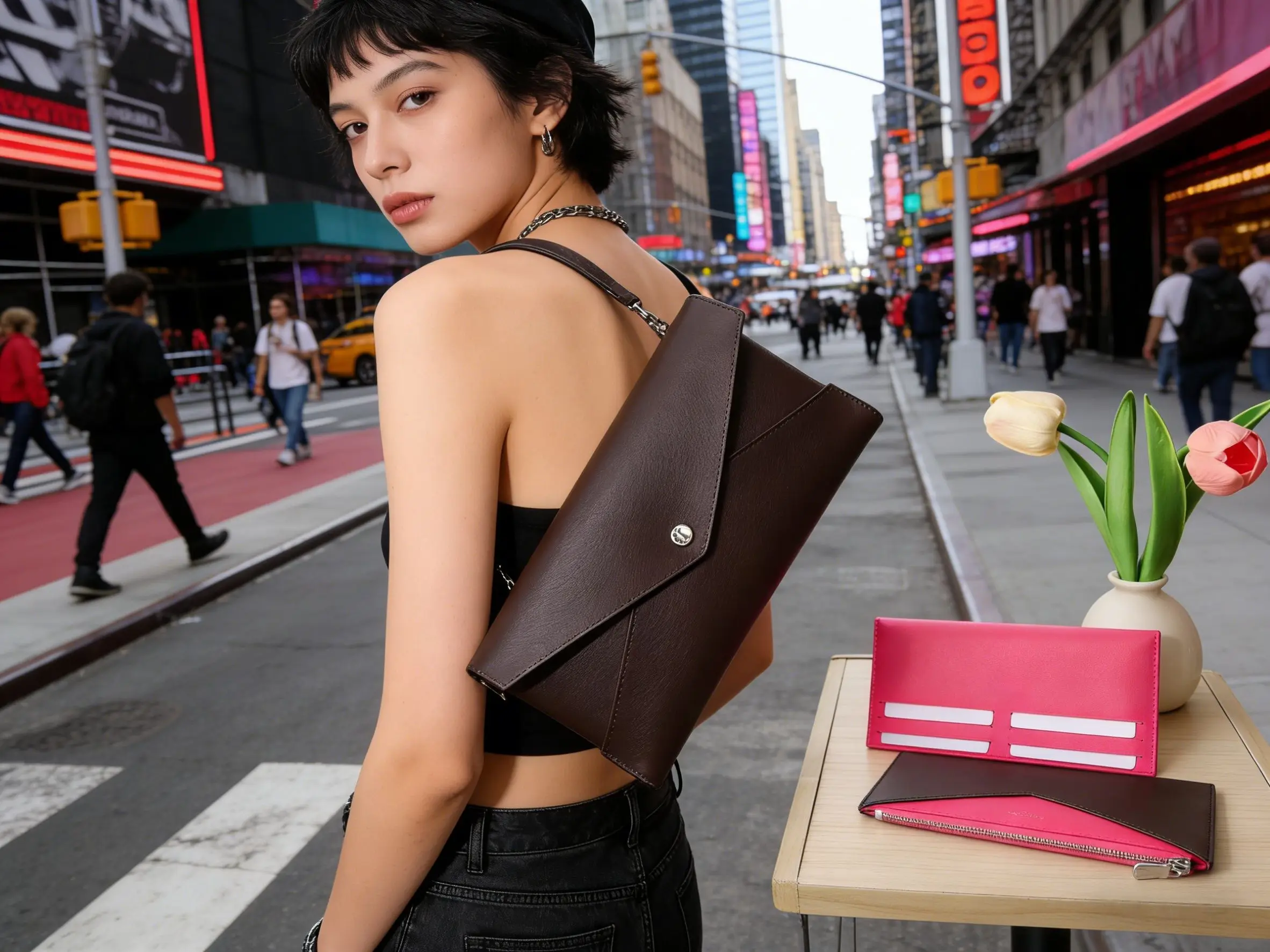 

Fashion Envelope Bag Women's New Multi-Functional High-Quality Genuine Leather Crossbody Bag