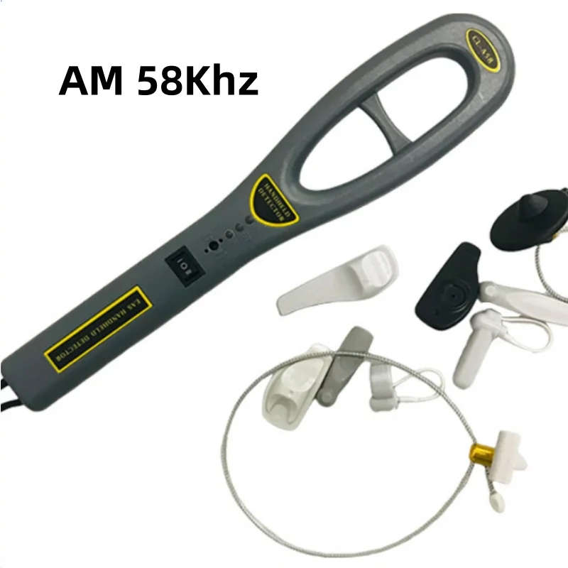 Escáner antirrobo de etiquetas EAS de alta sensibilidad, Detector manual, AM, 58Khz