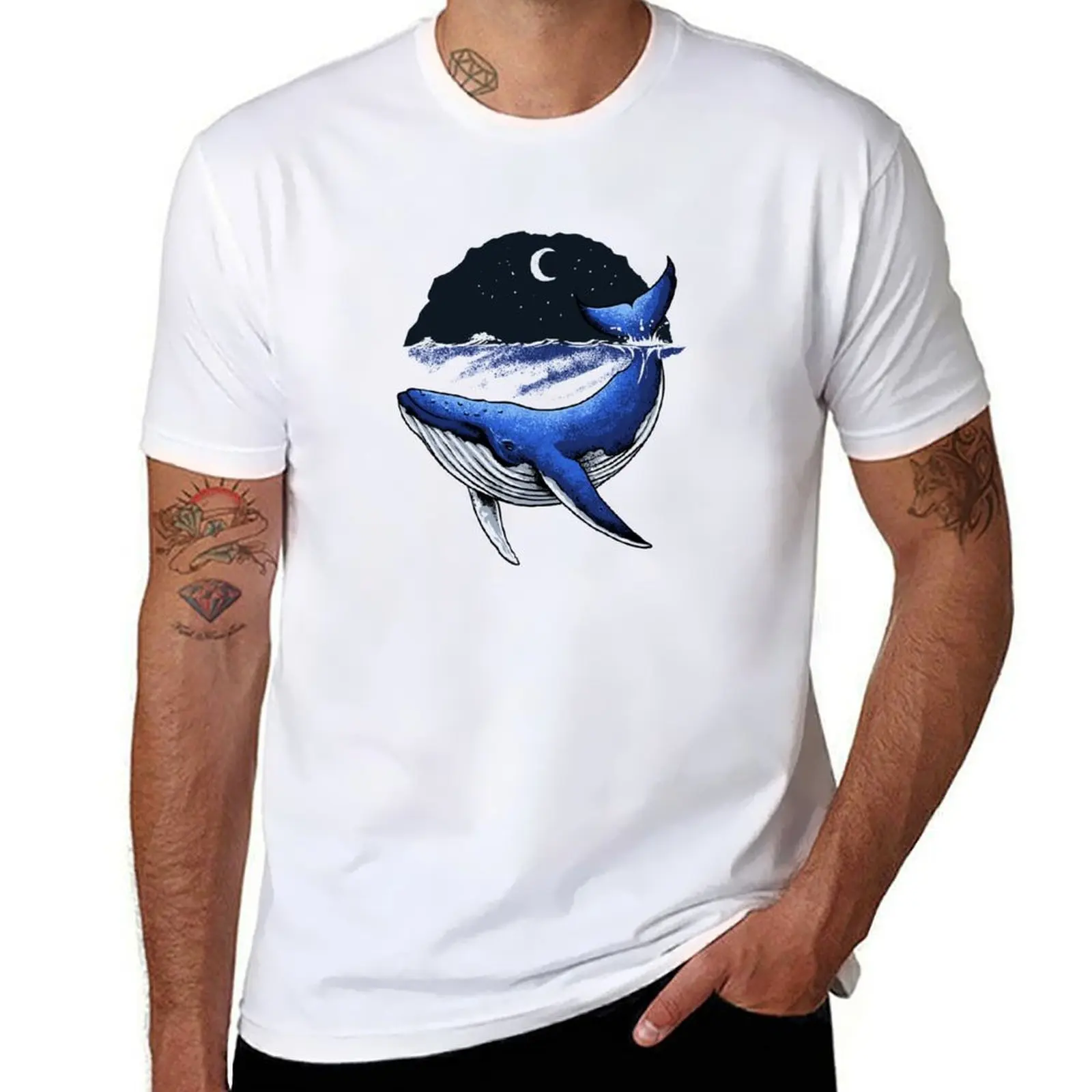 

Blue Whale T-Shirt funny t shirts man funny t shirts cotton T-Shirt