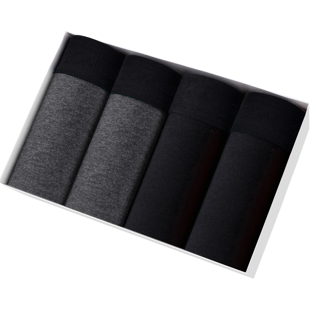 

4 шт., шорты-боксеры, мужские трусы, трусы-боксеры, нижнее белье для мужчин, хлопковые мужские пары, сексуальный комплект, лот, мягкая коробка