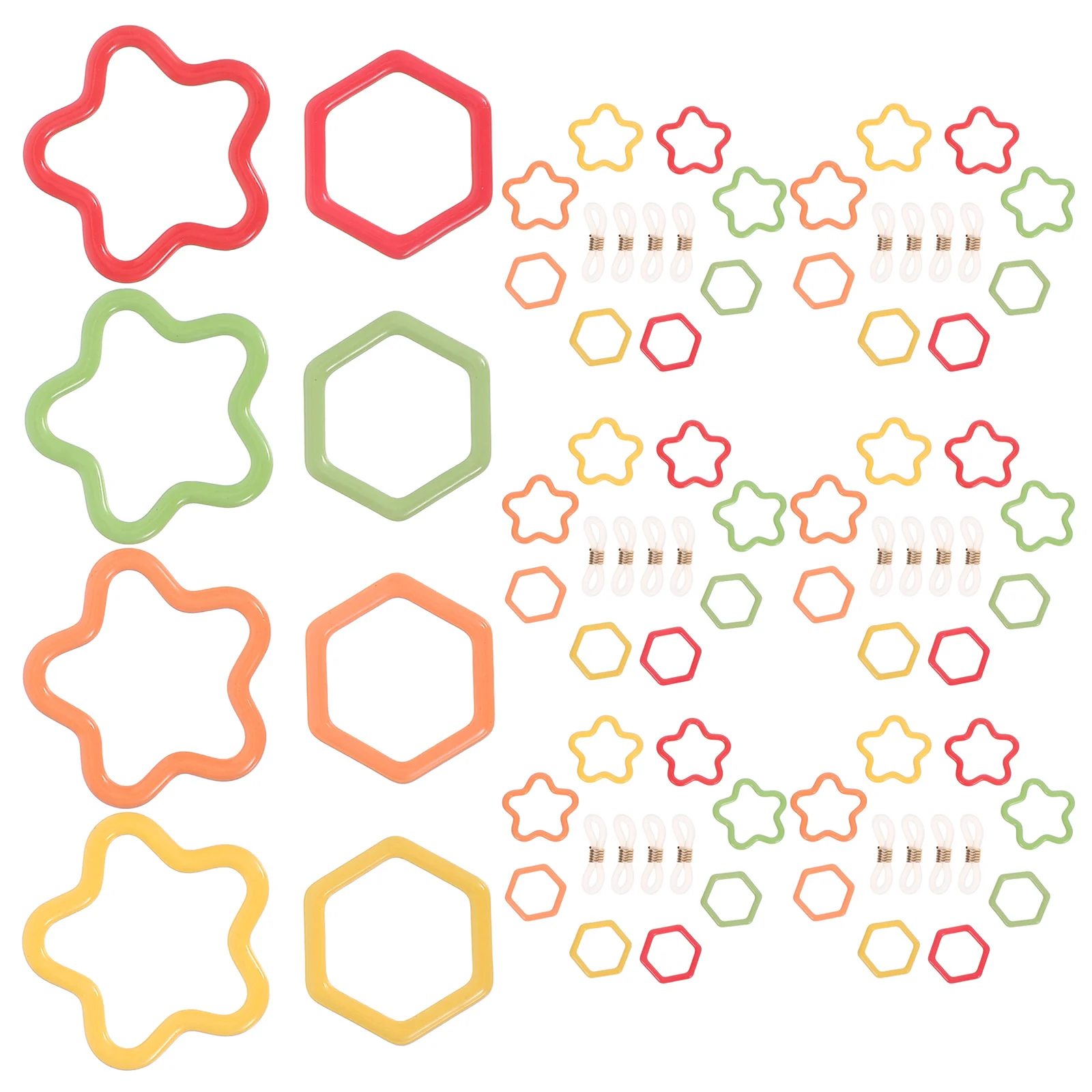 

Woven Marker Buckle Colorful Knitting Markers DIY Stitch Metal Tools Rubber Holder