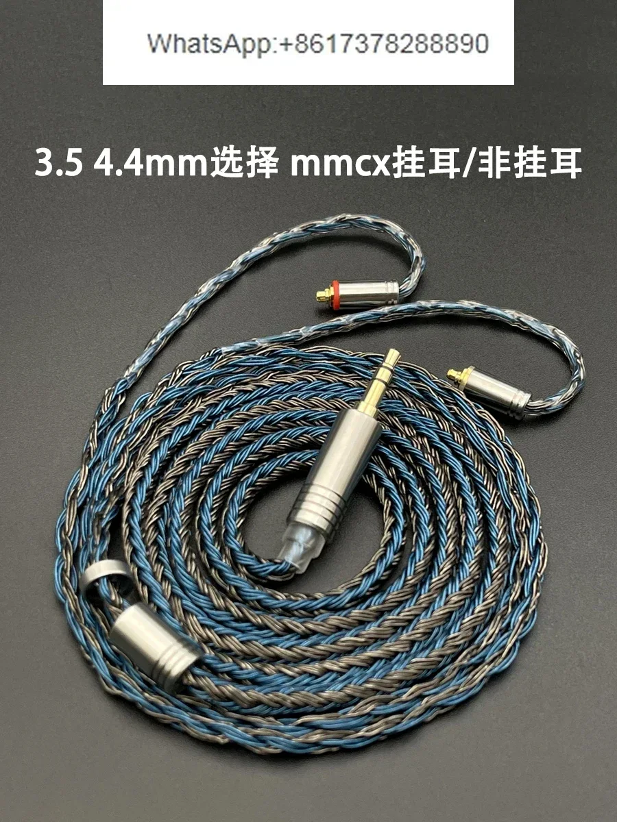24 strands earphone upgrade cable monocrystalline copper silver plated mmcx se215 535 n3ap ie900 universal 4.4 balance