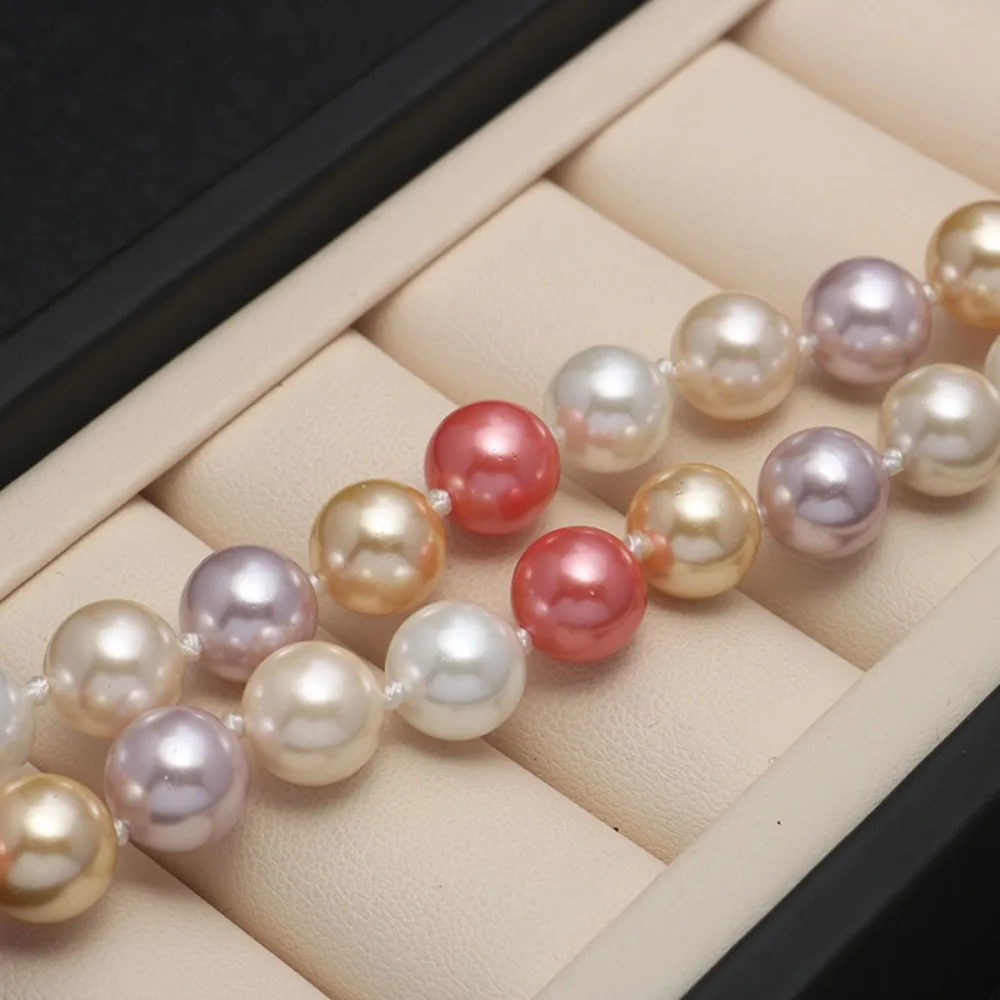 New Fashion Glass Pearl Pendant Necklace for Women Luxury Charm Girls Gift Collarbone Chain Sweater Chain Bulk Items Wholesale