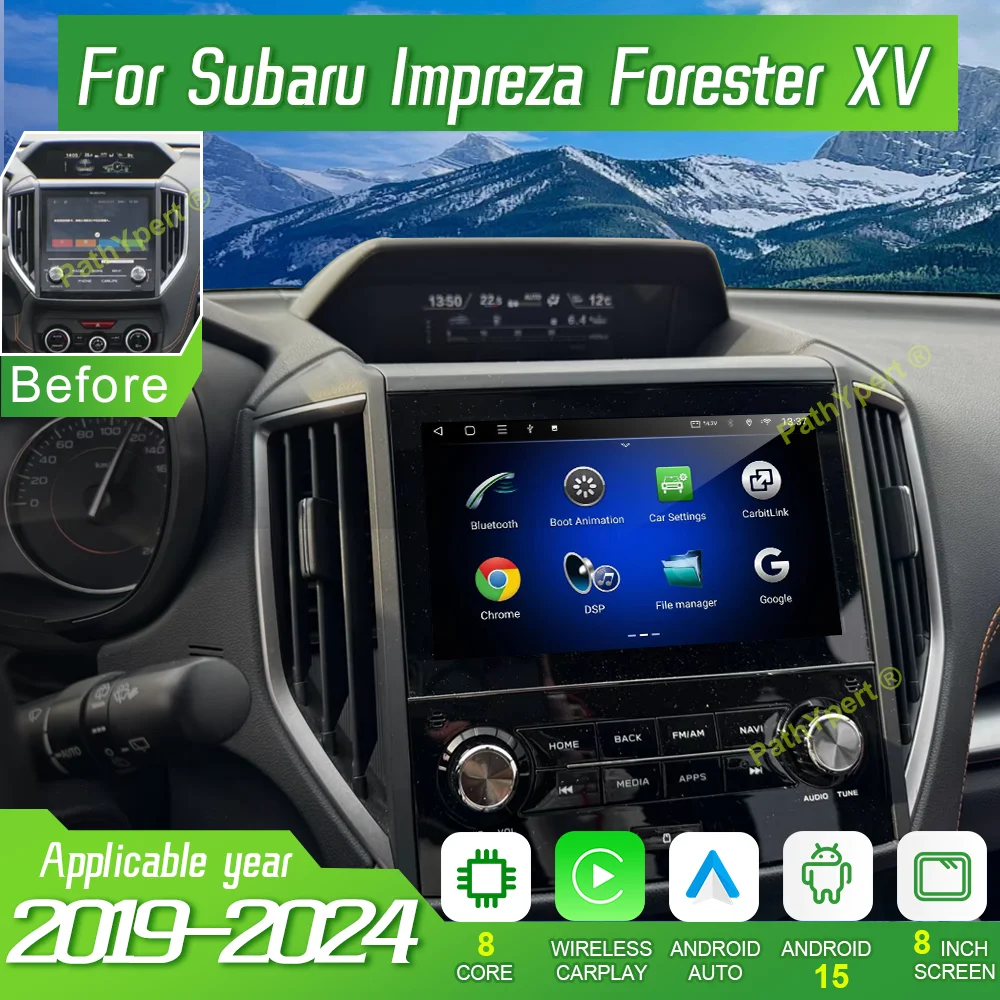 

Android15 Wireless Carplay Auto For Subaru Impreza Forester XV 2019-2024 Stereo Multimedia Video Player Car Radio GPS Navigation