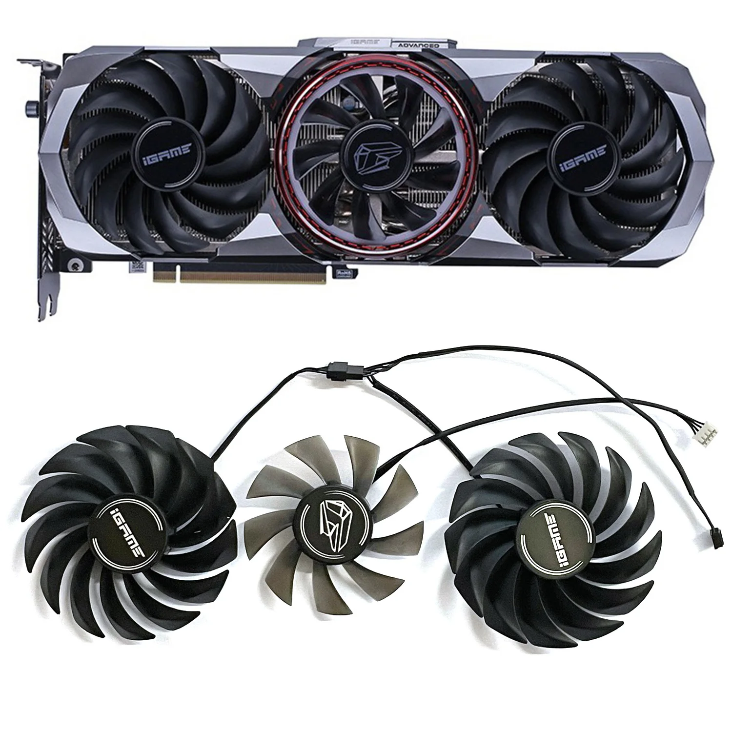 90mm 4-pin PVA080E12R GPU Cooler For Colorful Igame Geforce RTX 3060 3070 3090 Advanced RTX 3080 Ti RTX3090 Kudan RTX3070 Ti Fan