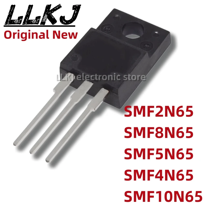 FET TO220F do MOS, SMF2N65, SMF8N65, SMF5N65, SMF4N65, SMF10N65, TO220F, 1PC