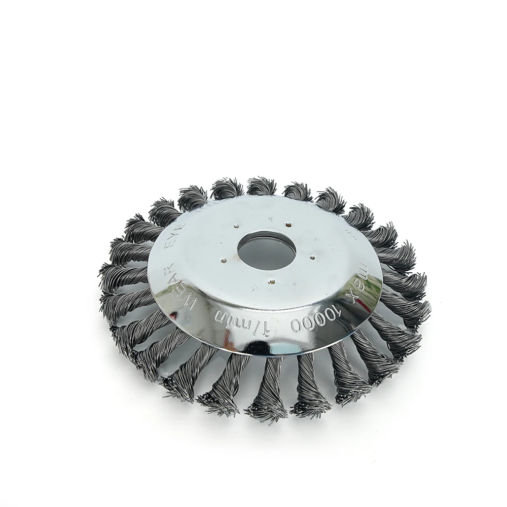 6/8/10 Inch Weed Brush Cutter Head Lawn Mower Universal Grass Trimmer Head Steel Wire Wheel Brush Disc Garden Trimmer Heads