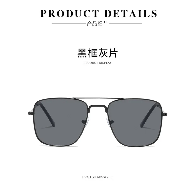 Quadratische Sonnenbrille Männer Vintage Metall Sonnenbrille für Frauen Luxusmarke Brille Sonnenbrille Damen Sonnenbrille für weibliche männliche antike – Detail 9