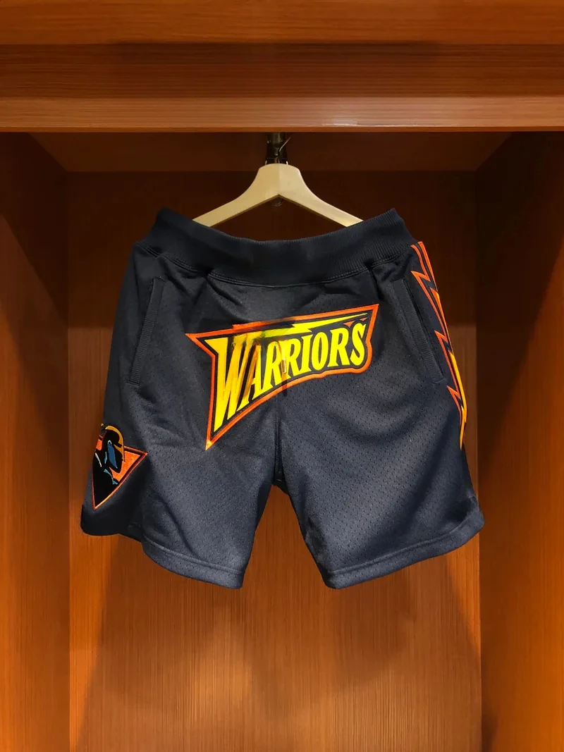 

Новые летние баскетбольные шорты 2025 года Mitchell & Ness Just Don 7-дюймовые шорты Golden State Warriors