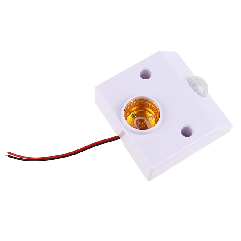 LED E27 Lamp Holder Screw Cap Socket With PIR Motion Sensor Switch E27 Edison Light Bulb Socket AC 90V-265V