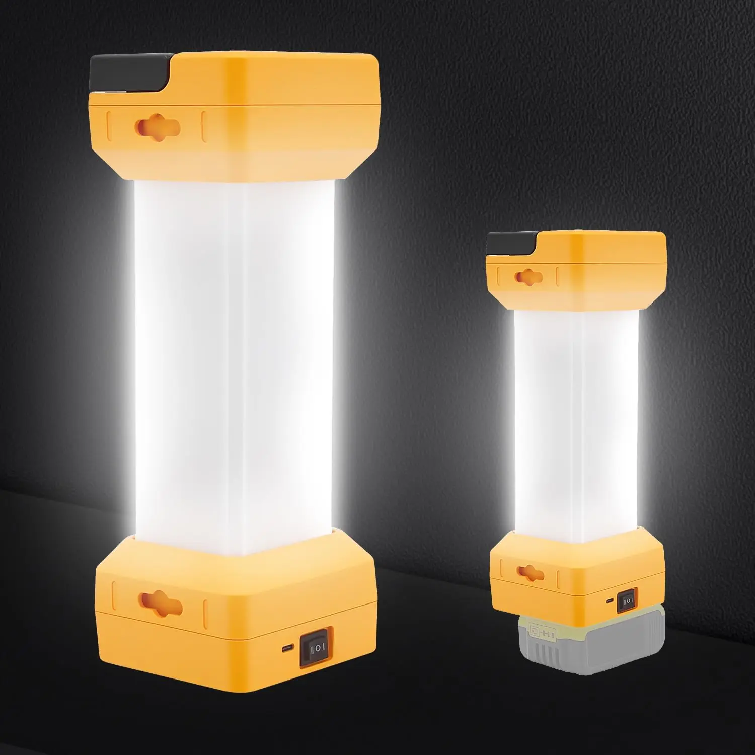 

2900LM 360 ° Светодиодный рабочий фонарь, портативный фонарь для кемпинга с зарядкой типа C, 2 режима для ремонта на открытом воздухе и автомобиля