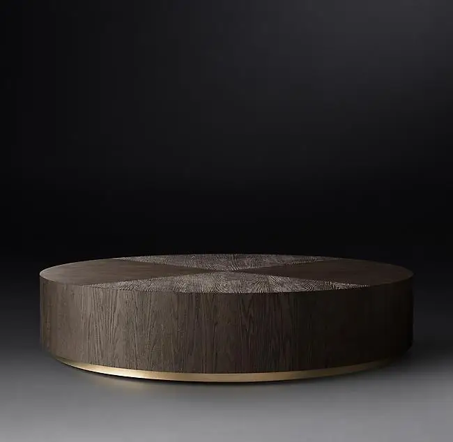 Furniture Nordic solid wood coffee table Italian light luxury coffee table British classical solid wood tea table