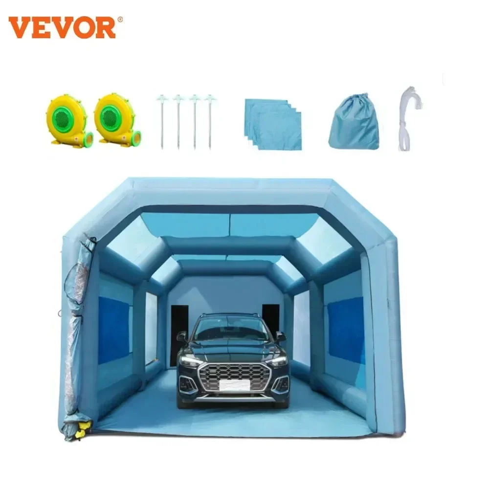 VEVOR Spray Booth Inflatable Paint Booth  Car Paint Tent with Filter System Blowers Car Parking Workstation Motorcycle Garage