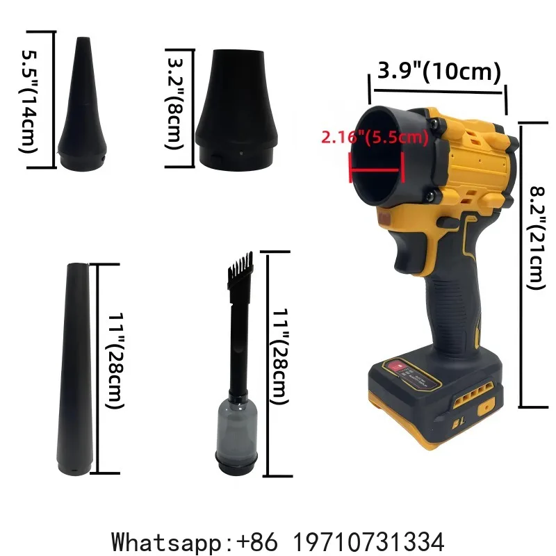 Brushless Cordless Vacuum Cleaner Blower Air Duster 2 in 1 Handheld Floor Carpet Car Electric Power Tool For DeWALT 20V Battery