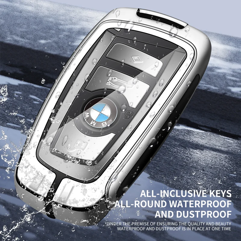 Coque de protection en métal pour clé de voiture, BMW Série 1, 2, 3, 4, 5, 6, 7, 15, F10, F20, F30, G20, G30, G01, F15, F16, G02, F18