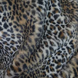 Mixed Faux Fox Fur Fabric, 1.2cm Hair Leopard, Tiger Pattern, Plush, Sewing, DIY Home Decoration, Carpet, New, Brown-Grey-White