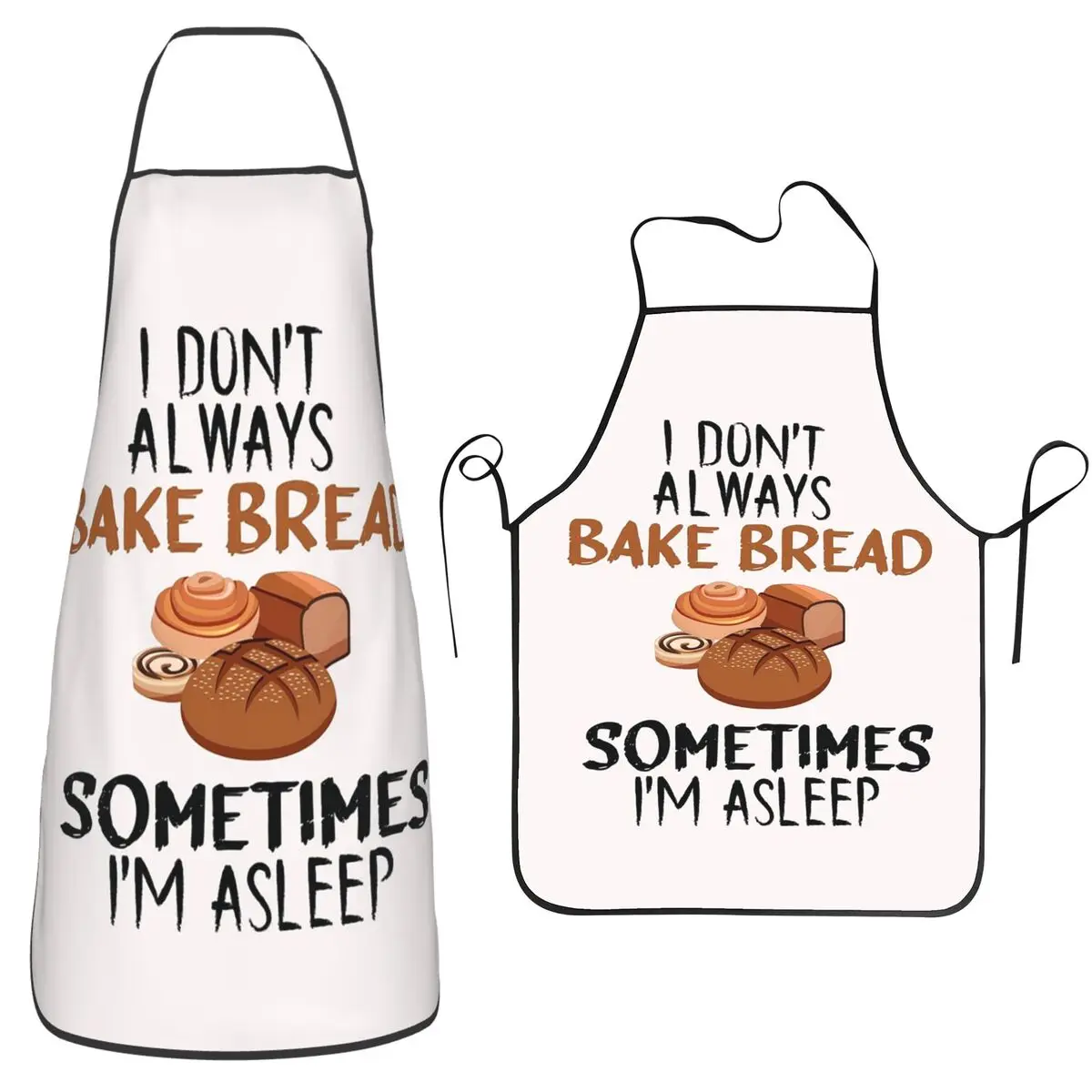 I Don't Always Bake Bread Sometimes I'm Asleep Apron Chef Cooking Baking Tablier Sleeveless Bib Kitchen Cleaning Pinafore
