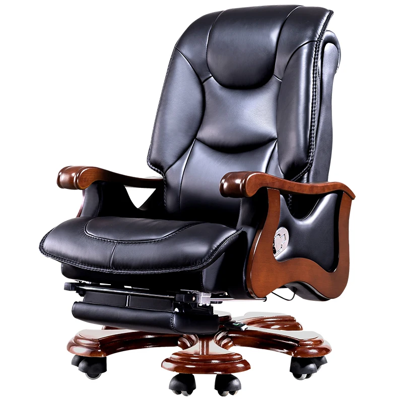 Revolving Leather Boss Chair Comfort Luxury Conference Office Chair Ergonomic Multifunction Cadeira Giratoria Home Supplies