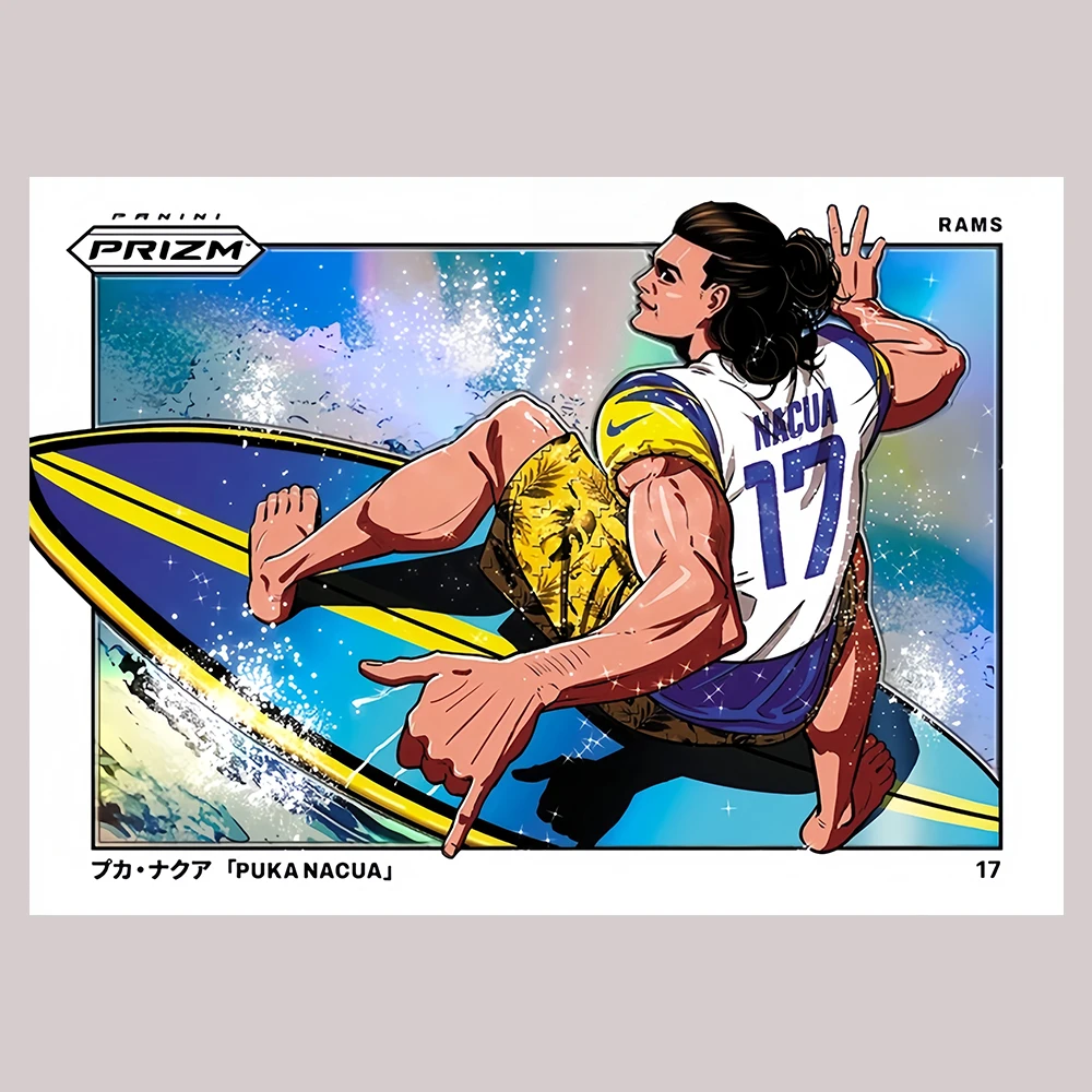 PANINI 2024 FUSSBALL Manga horizontal DIY hausgemacht 15 TEILE/SATZ BROCK JOE GREENE TERRY PUKA Rainbow Flash Laser Sammelkarte