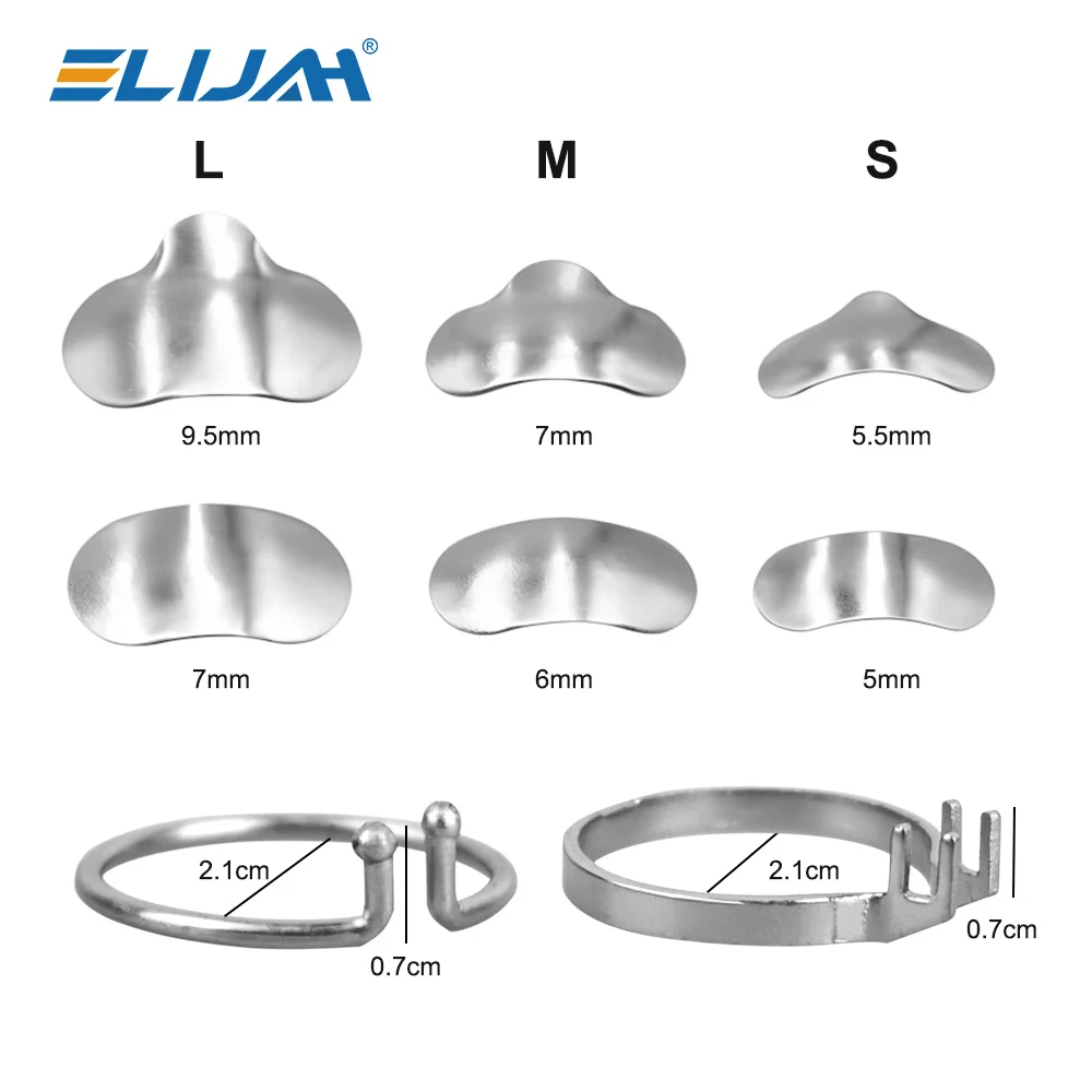 Dental Sectional Contoured Metal Matrices Matrix with Springclip No.1.330 Band Resin Clamping/Seperating Ring Dentist Tools - Image 3