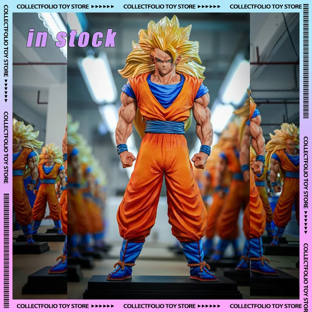 

In Stock JT Dragon Ball Anime Figure Son Goku Figurine Ssj3 Goku Figurine Super Saiyan 3 Goku Figures PVC Statue Model Gift Toys