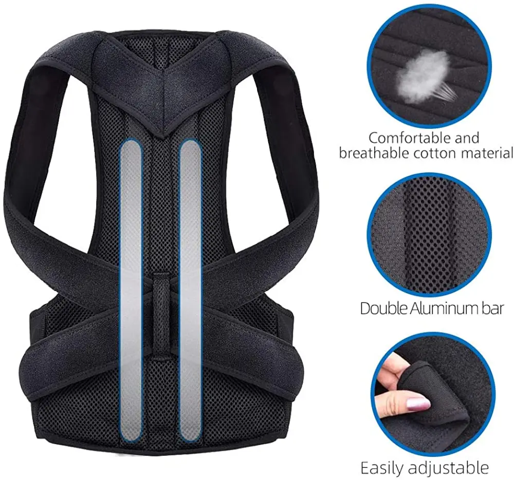 Bokeds Back Brace Posture Corrector Belt Clavicle Lumbar Support Stop Slouching and Hunching Adjustable Back Pai