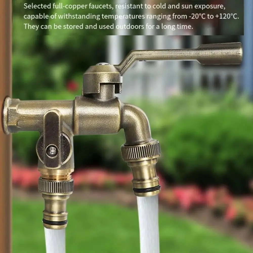 

Всемедный смеситель с защитой от замерзания, двойные выпускные отверстия для воды, уличный смеситель 1/2 дюйма, один вход и два выхода, прочный