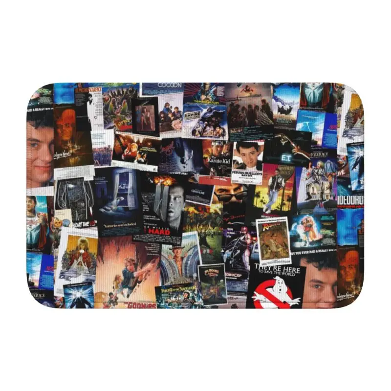 Custom Vintage Movie Posters Collage Doormat Anti-Slip Entrance  Mat Classic Film Cinema Theater Gift Rug Carpet Footpad