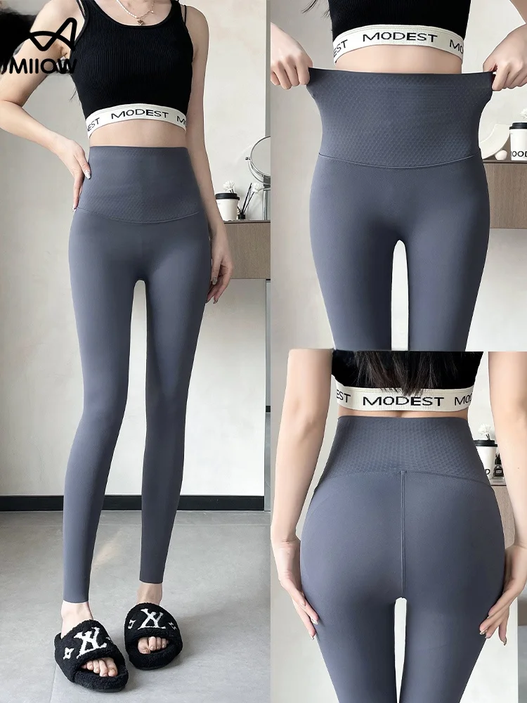 سراويل يوجا عالية الخصر قابلة للتنفس ورقيقة ومريحة من جلد arkskin Sl للتحكم في البطن والتخسيس بدون أصفاد ورفع المؤخرة...